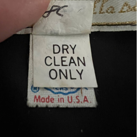 Maya Jornot For Michael Marcella Black Dress Embroider Design 3/4 Sleeve 8 VTG - Picture 15 of 16